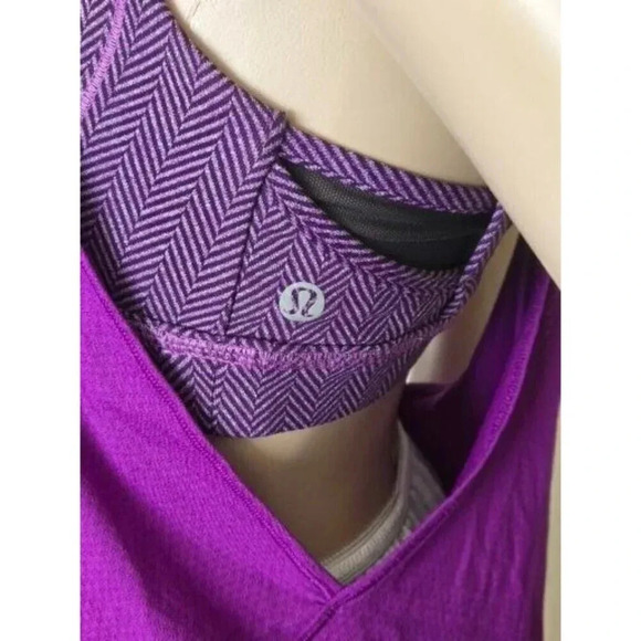 Lululemon Nouveau Limits Strappy Back Tank tender violet open back size 8 - Picture 5 of 6